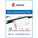 Mühlen A2-125 A2 Boyutlu 125 Mikron 100 Adet Laminasyon PVC Filmi