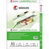 Mühlen A3-100 A3 Boyutlu 100 Mikron 100 Adet Laminasyon PVC Filmi