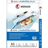 Mühlen A3-125 A3 Boyutlu 125 Mikron 100 Adet Laminasyon PVC Filmi