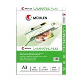 Mühlen A3 Laminasyon Filmi 100 Micron Ultra Parlak 100 Adet Paket Yüksek Kalite Koruma