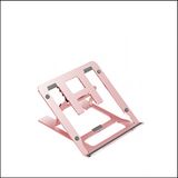 Mühlen Gl092 - Pembe Ergonomik, Katlanabilir Ve Yüksekliği Ayarlanabilir Dizüstü Bilgisayar Standı