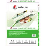Mühlen Laminasyon Makinesi Filmi 100 Mc A3 1 Paket 100'lü