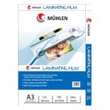 Mühlen Laminasyon Makinesi Filmi 125 Mc A3 1 Paket 100 Adet