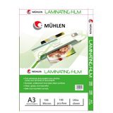 Mühlen Laminasyon Makinesi Filmi A3 Boyutu 100 Mikron 1 Paket 100 Adet