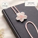 Mühre Çiçek Model El Yapımı Amigurumi Örgü Kitap Ayracı Hediyelik Estetik Kitap Ayracı