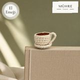 Mühre Kahvesever Kahve Fincanı Kitap Ayracı El Emeği Amigurumi Örgü Hediyelik