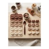 Muhtelif 2 Adet 15 Kalp Desenli 10.5 cm x 20 cm Silikon Kek Buz Çikolata Kalıbı