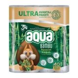 Muhtelif Aqua 40 Rulo 3 Katlı Bambu Tuvalet Kağıdı Ultra Yumuşak ve Ekstra Dayanıklı