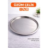 Muhtelif Çelik Tepsi No : 8 Çelik Sini Yemek Tepsisi Paslanmaz Tepsi Yuvarlak