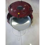 Muhtelif Lüks Büyük Döner Tepsili Yuvarlak Fırın Termostatlı Elektrikli Börek Fırını 1400W Isıya Dayanıklı Cam Kapaklı pizza fır