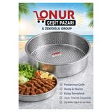 Muhtelif Paslanmaz Çelik Çiğ Köfte Tepsisi Leğen 9 CM Derinlik NO : 7 ÇAPI: 57 CM