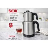 Muhtelif Sem 2400W Çaycı Sem Elektrikli Semaver Paslanmaz Çelik Elektrikli Semaver - Krom