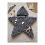 Muhteşem Concept Yumoş Krem Renk Bebek Yıldız Tulum - Yıldız battaniye / Kundak