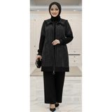 MUHTEŞEM TAŞLI TAKIM SİYAH TAŞ DETAYLI TESETTÜR İKİLİ TAKIM ESNEK KRİSTAL BELİS KUMAŞ hgl102834