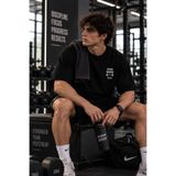 MÜHTEŞEM TEKSTİL Gym Mode Baskılı Siyah Erkek Oversize Tişört Fitness Halter Grafik Tasarım