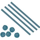 Mühür Mumu Çubuk Sıcak Tutkal 11mm x 30cm 4 lü Turkuvaz Renk