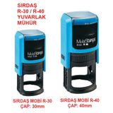 Mühür - Yuvarlak Kaşe - R40 - R30 Sırdaş Kırmızı-Kırmızı-R40