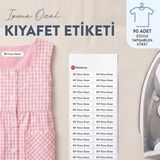 Mühürce Kıyafet Isim Etiketi Isme Özel Ütü Ile Yapışan Dikişsiz 90 Adet (45X10 Mm) Beyaz2