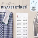 Mühürce Kıyafet İsim Etiketi İsme Özel Ütü İle Yapışan Dikişsiz 90 Adet (45X10 Mm) Beyaz