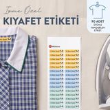 Mühürce Kıyafet Isim Etiketi Isme Özel Ütü Ile Yapışan Dikişsiz 90 Adet (45X10 Mm) Panda