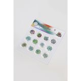 Mühürcüm 12 Adet Hazır Kendinden Yapışkanlı Sukulent Bitki Sticker Mühür Kysm109