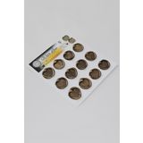 Mühürcüm Kalp 2 12 Adet 3d Hazır Kendinden Yapışkanlı Sticker Mühür Rm2116
