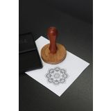 Mühürcüm Kişiye Özel Ahşap Kitap Mührü Damga Yuvarlak 4,5 cm Çapında MADKM045
