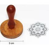 Mühürcüm Kişiye Özel Ahşap Mühür Damga 3 cm Çap Yuvarlak Mad3