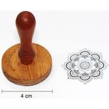 Mühürcüm Kişiye Özel Ahşap Mühür Damga 4 cm Çap Yuvarlak Mad4