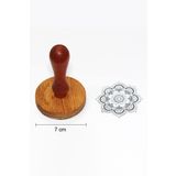 Mühürcüm Kişiye Özel Ahşap Mühür Damga 7 cm çap Yuvarlak MAD7