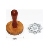 Mühürcüm Kişiye Özel Ahşap Mühür Damga 8 Cm Çap Yuvarlak Mad8