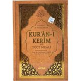 Mühürlü Orta Boy Kahverengi Kuran-I Kerim Mealli