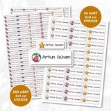 Mühürşah Isimli Deniz Keyfi Sticker - Suya Dayanıklı (256 Adet ) Kalem Suluk Defter Kitap Etiketi Kişiye Özel