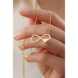 MUİ JEWELRY 925 Ayar Gümüş Annem Sonsuzluk Kolye