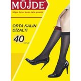 Müjde 24'lü 40 Denye Rahat Lastikli Orta Kalın Dizaltı Çorap TÜM RENKLER-38/Bronz