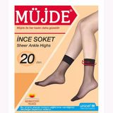 Müjde 3'Lü Ekonomik Ince Soket Tül Çorap - Standart - Ten