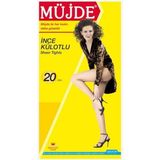 MÜJDE 3'lü İnce Külotlu Çorap 20 Denye Ten Rengi Düz Desenli S Beden Dayanıklı Konfor
