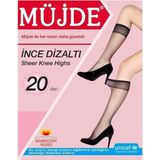 Müjde 6'Lı Dizaltı Pantolon Çorabı 20 Denye - Standart - Vizon