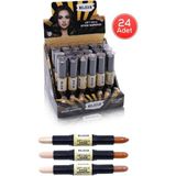 MUJGAN 24'lü Çift Uçlu Stick Kapatıcı Kontür Seti Renkli Kullanım Kolaylığı Sağlar