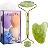 Müjgan 4'lü Armut Sünger + 2'li Yeşim Yaşı + Gua Sha Masaj Taşı