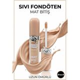 MUJGAN Oval Şekilli Mat Bitişli Sıvı Fondöten No:4 - Bej