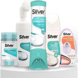 MUJGAN Silver Unisex Ayakkabı Bakım Seti - Deodorant - Köpük - Ultra Beyaz Boya - Jel - Sünger