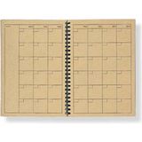 Muji Kraft Paper Monthly Planner Tarihsiz Ajanda