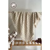 Mujo Baby & Kids 100*120 cm 4 Katlı Müslin Krinkıl Bebek/çocuk Battaniyesi ve Örtüsü - 100 x 120 cm - Ay Desen