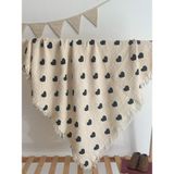 Mujo Baby & Kids 100*120 cm 4 Katlı Müslin Krinkıl Bebek/çocuk Battaniyesi ve Örtüsü - 100 x 120 cm - Kalp Desen