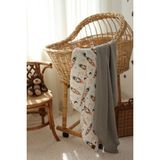 Mujo Baby & Kids Bambu-Pamuk Çift Katlı 2li Müslin Örtü Seti - Space Koleksiyonu - Haki