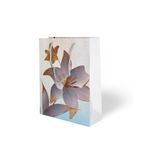 Muka 18x24 Lüks Karton Çanta Varak Baskılı -Çiçek Temalı- Tek Pakette 3 Farklı Desen 12 Adet