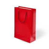 Muka 24 Adet Naturel -Mat Kırmızı Lüks Karton Çanta 12x35x8 cm Pakette -Alkollü Şişe uygun