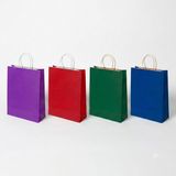 Muka Büküm Saplı 45x50x12cm Kraft- Kağıt Poşet 4 Farklı Renk x 6 Adet -Pakette 24 Adet- - 45x50cm