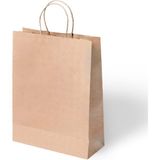 Muka Büküm Saplı Kraft Çanta 15X20X8 cm Pakette 24 Ad